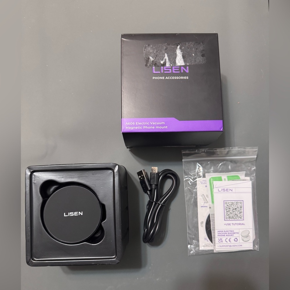 LISEN A606 Electric Vacuum Magnetic
Phone mount in Black, NEW - Picture 9 of 12